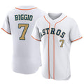 H.Astros #7 Craig Biggio Player Gold Collection Limited Elite Home Ddoa Stitched Jerseys