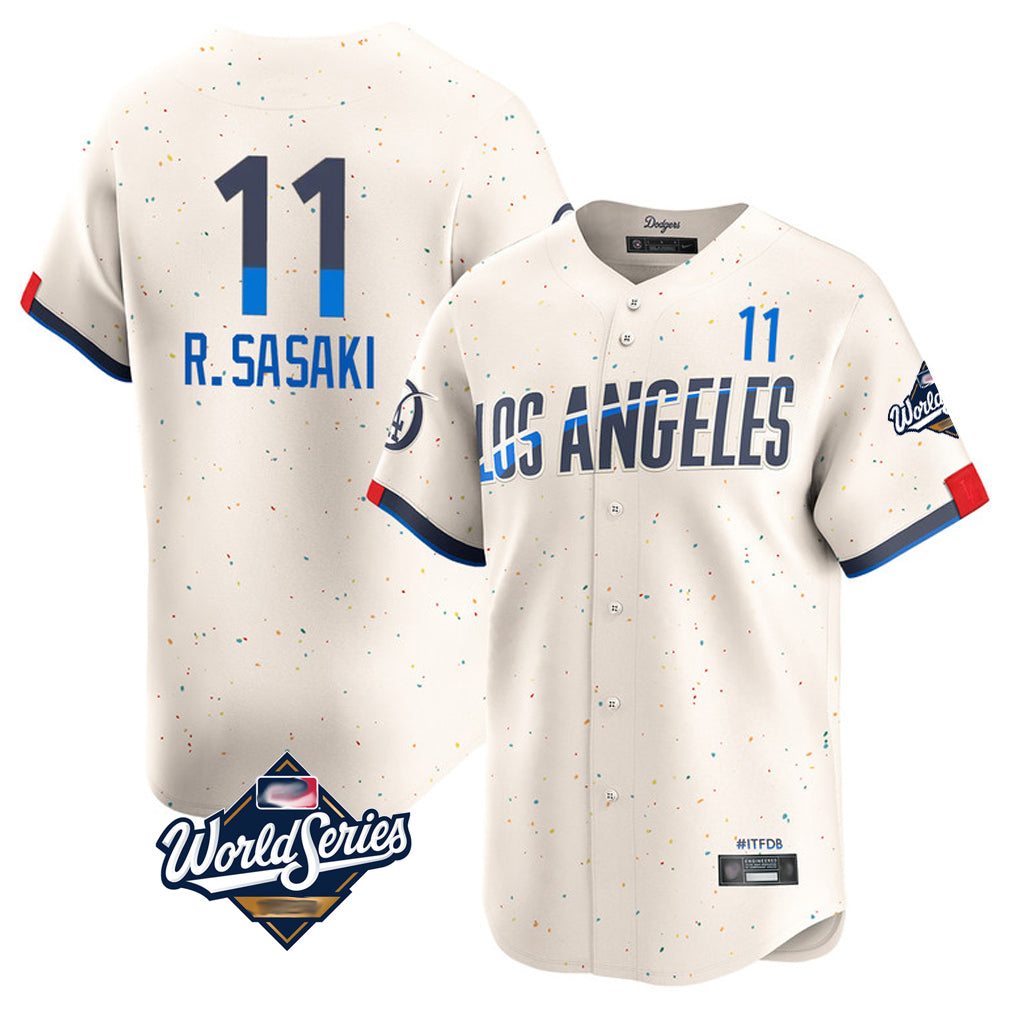 LA.Dodgers #11 Roki Sasaki Player Cream World Series City Connect Limited Home Ddoa Stitched Jerseys