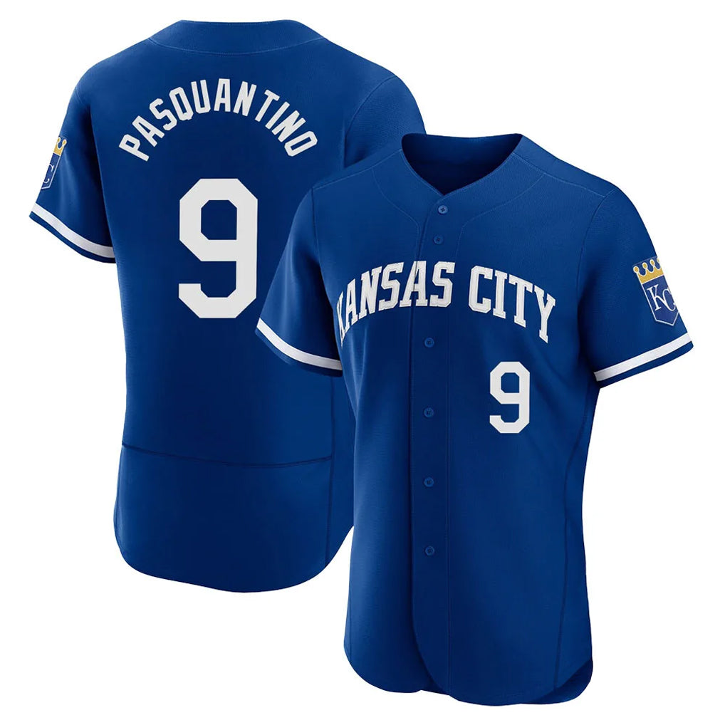 KC.Royals #9 Vinnie Pasquantino Player Royal City Connect Limited Elite Home Game Ddoa Stitched Jerseys