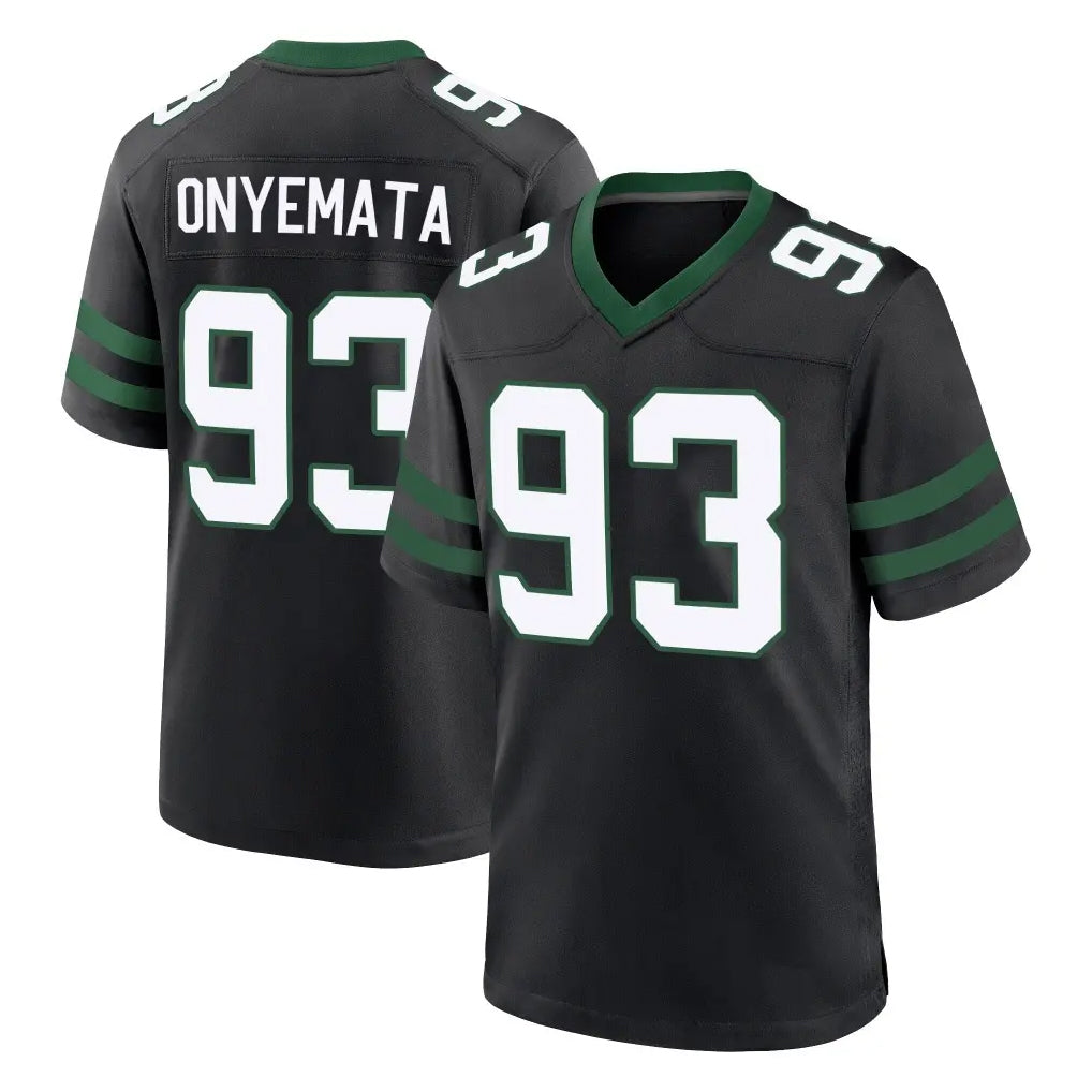 NY.Jets #93 David Onyemata Player Black Legacy Home Game Ddoa Stitched Jerseys