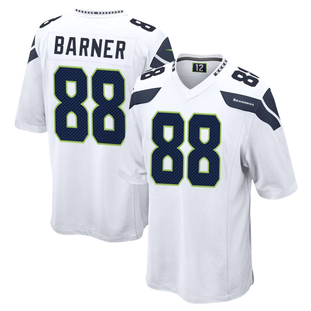 S.Seahawks #88 AJ Barner Player White Home Game Ddoa Stitched Jerseys
