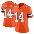 D.Broncos #14 Courtland Sutton Player Orange Vapor Untouchable Limited Home Game Ddoa Stitched Jerseys