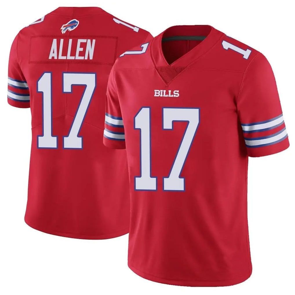 B.Bills #17 Josh Allen Player Red Vapor Untouchable Limited Home Game Ddoa Stitched Jerseys