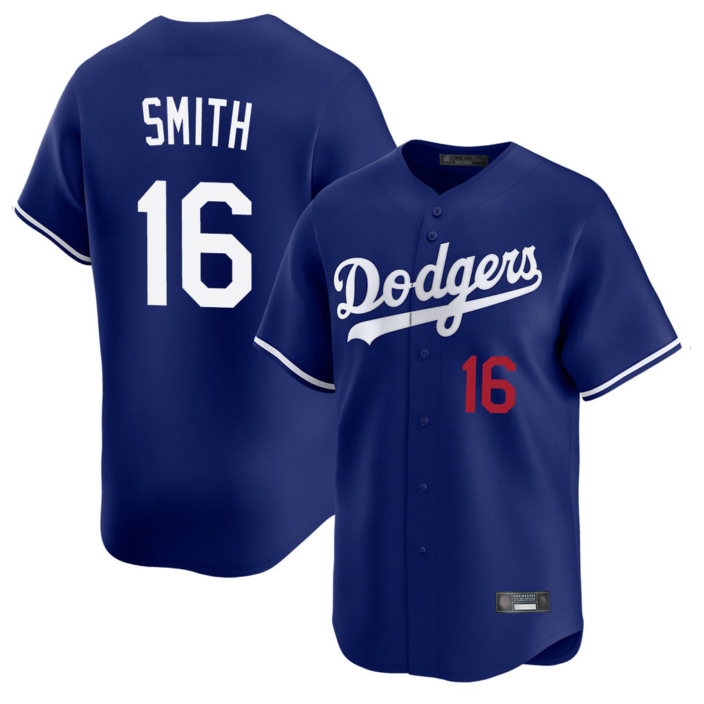 LA.Dodgers #16 Will Smith Player Royal Limited Home Ddoa Stitched Jerseys