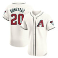 A.Diamondbacks #20 Luis Gonzalez Player Cream Limited Elite Home Game Ddoa Stitched Jerseys