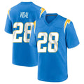 LA.Chargers #28 Kimani Vidal Player Blue Home Game Ddoa Stitched Jerseys