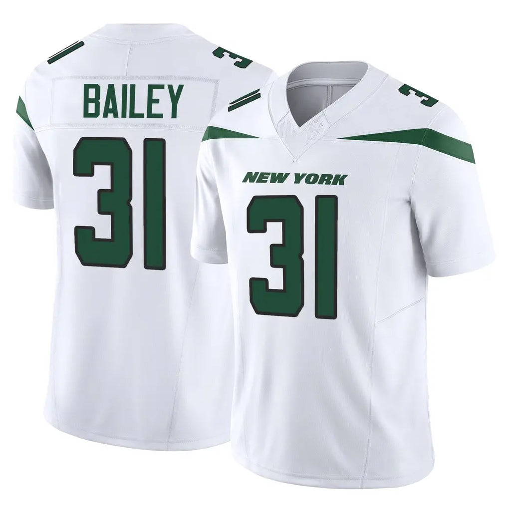 NY.Jets #31 David Bailey Player White Limited Vapor F.U.S.E. Home Game Ddoa Stitched Jerseys
