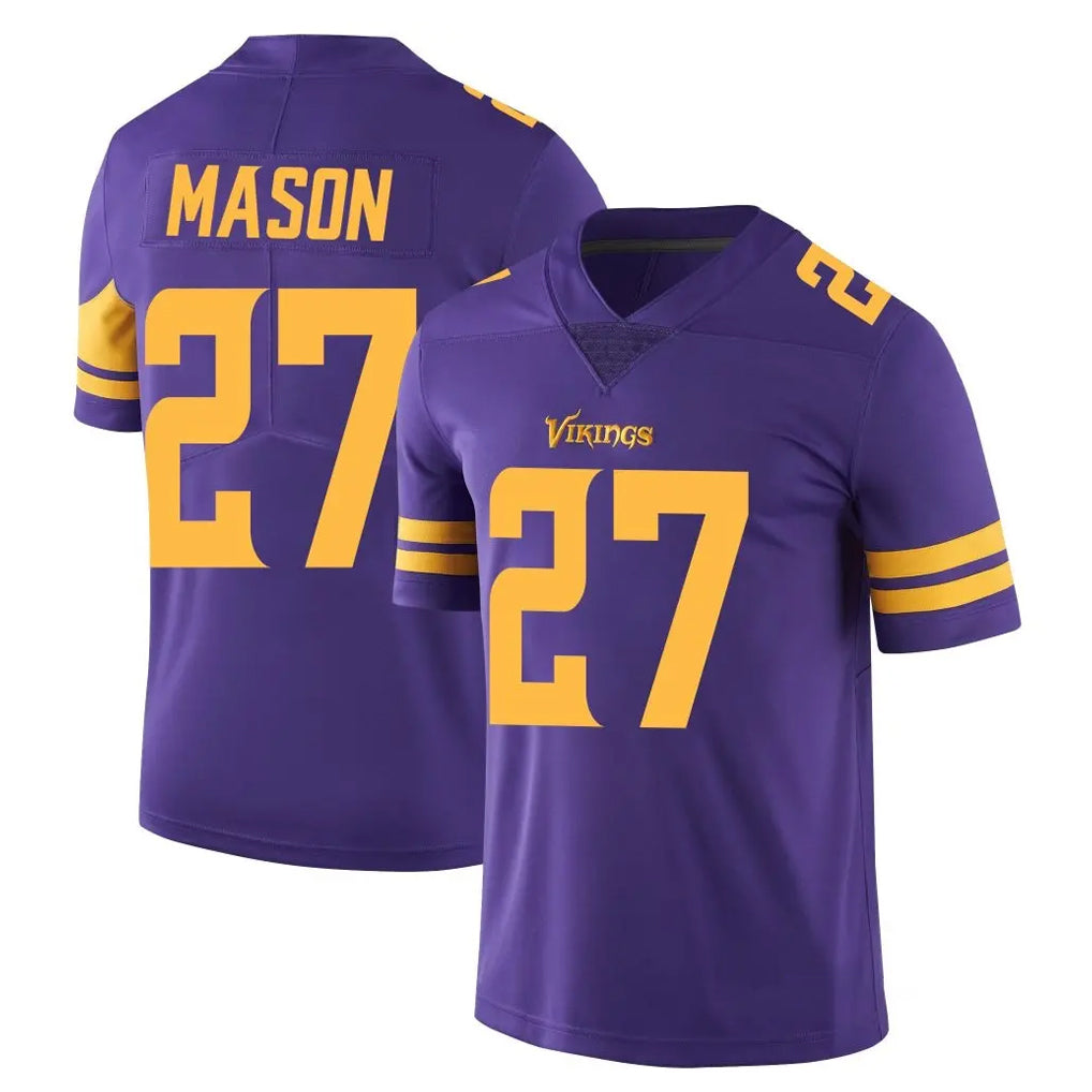 M.Vikings #27 Jordan Mason Player Purple Limited Color Rush Home Game Ddoa Stitched Jerseys