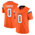 D.Broncos #0 Jonathon Cooper Player Orange Vapor F.U.S.E. Limited Home Game Ddoa Stitched Jerseys