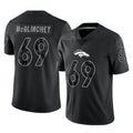 D.Broncos #69 Mike McGlinchey Player Black Reflective Limited Ddoa Stitched Jerseys