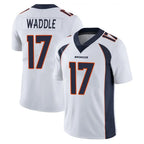 D.Broncos #17 Jaylen Waddle Player White Vapor Untouchable Limited Home Game Ddoa Stitched Jerseys