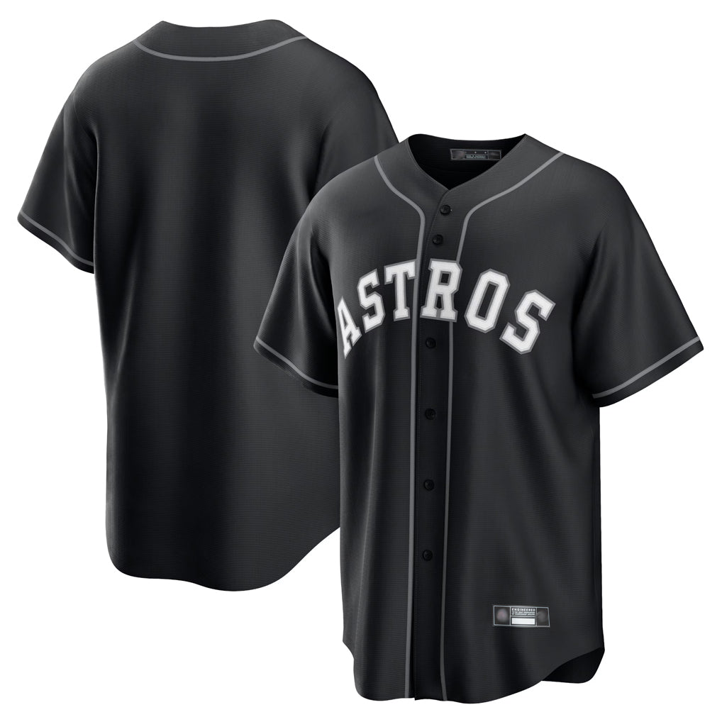 H.Astros ## Astros Blank Player Black Home Game Ddoa Stitched Jerseys