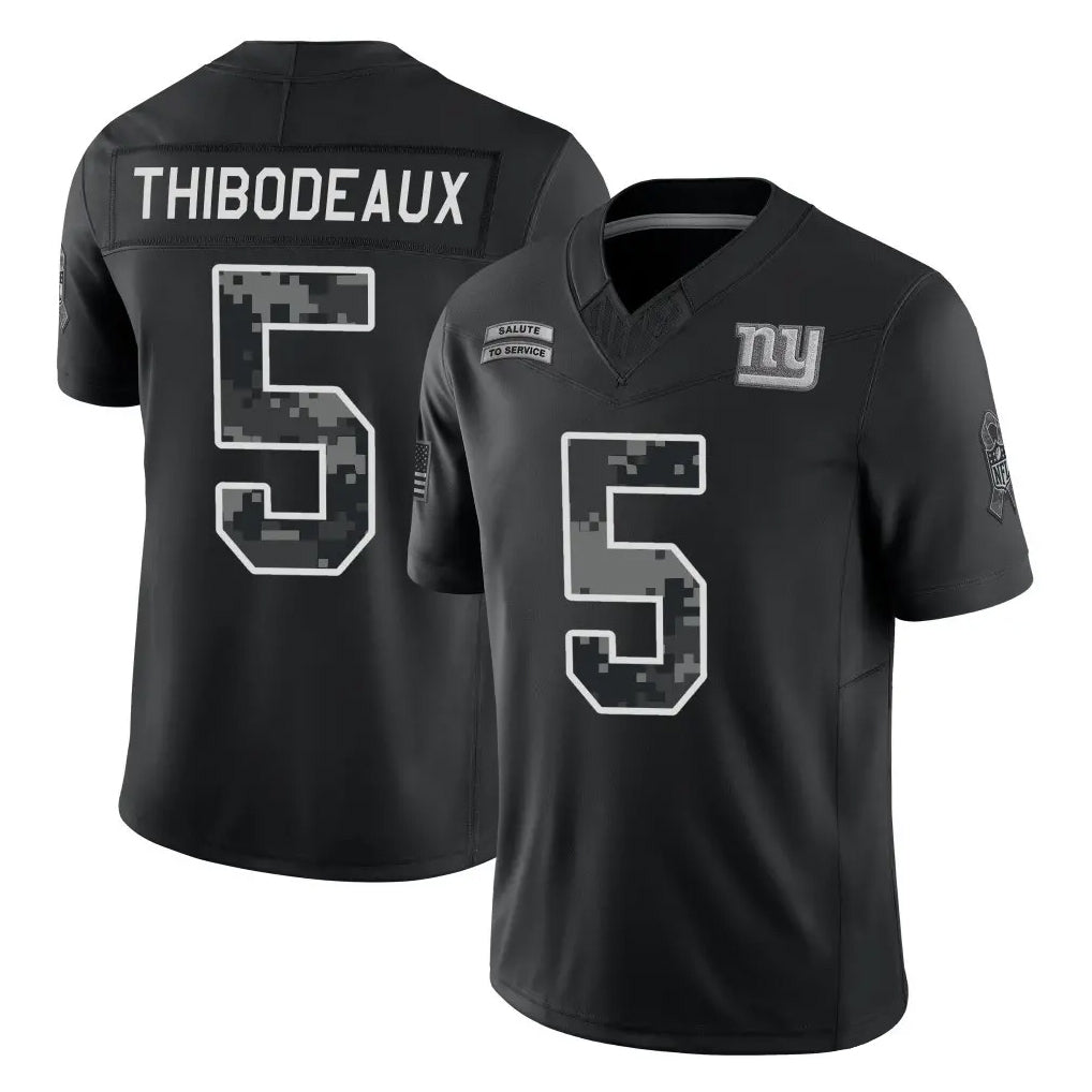 NY.Giants #5 Kayvon Thibodeaux Player Black Limited 2026 Salute to Service Home Game Ddoa Stitched Jerseys