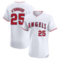 LA.Angels #25 Travis d'Arnaud Player White Limited Elite Ddoa Stitched Home Jerseys