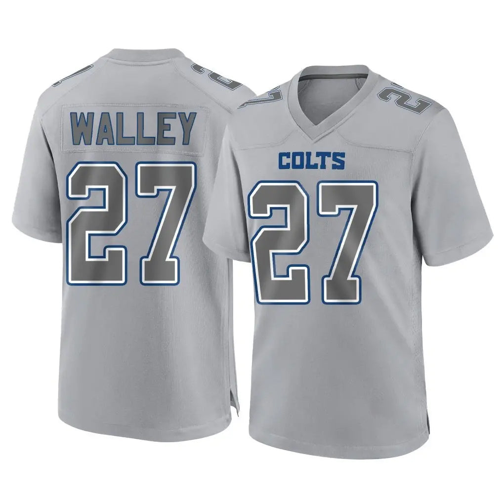 IN.Colts #27 Justin Walley Player Gray Atmosphere Fashion Home Game Ddoa Stitched Jerseys