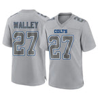 IN.Colts #27 Justin Walley Player Gray Atmosphere Fashion Home Game Ddoa Stitched Jerseys
