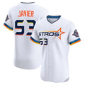 H.Astros #53 Cristian Javier Player White City Connect Limited Elite Home Ddoa Stitched Jerseys