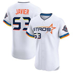 H.Astros #53 Cristian Javier Player White City Connect Limited Elite Home Ddoa Stitched Jerseys