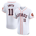 H.Astros #11 Cam Smith Player White Limited Elite Home Ddoa Stitched Jerseys