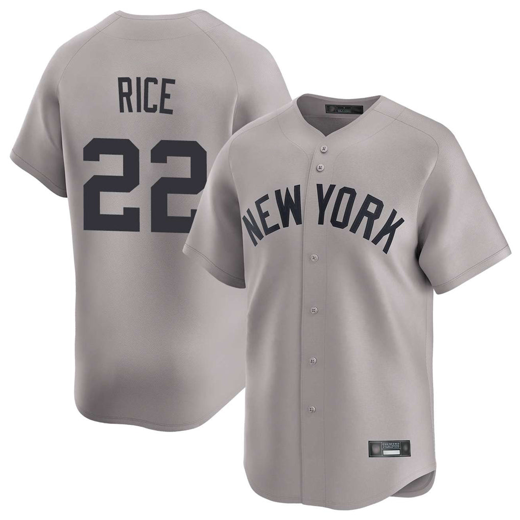 NY.Yankees #22 Ben Rice Player Gray Limited Home Ddoa Stitched Jerseys