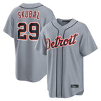 D.Tigers #29 Tarik Skubal Player Gray Home Game Ddoa Stitched Jerseys