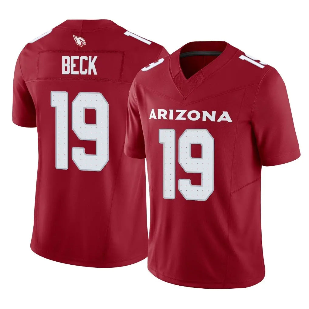 A.Cardinals #19 Carson Beck Player Cardinal Vapor F.U.S.E. Limited Home Game Ddoa Stitched Jerseys