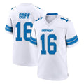 D.Lions #16 Jared Goff Player White Alternate Home Game Ddoa Stitched Jerseys