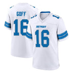 D.Lions #16 Jared Goff Player White Alternate Home Game Ddoa Stitched Jerseys