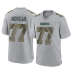 GB.Packers #77 Jordan Morgan Player Gray Atmosphere Fashion Home Game Ddoa Stitched Jerseys