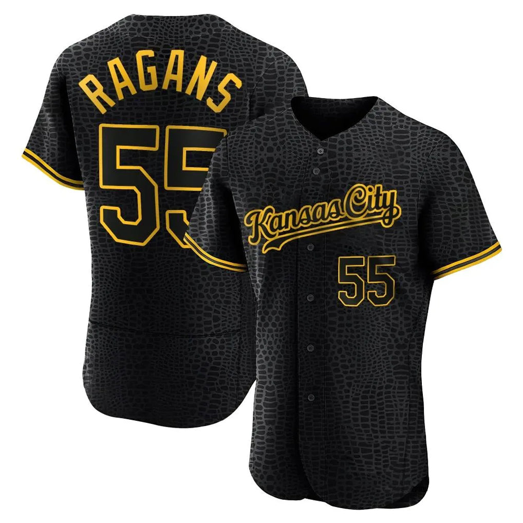 KC.Royals #55 Cole Ragans Player Black Snake Skin City Limited Elite Ddoa Stitched Jerseys