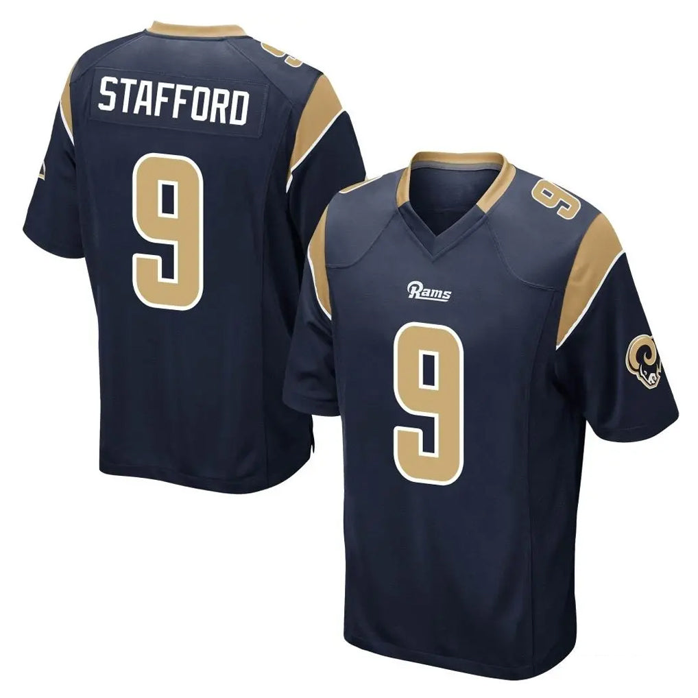 LA.Rams #9 Matthew Stafford Player Navy Home Game Ddoa Stitched Jerseys