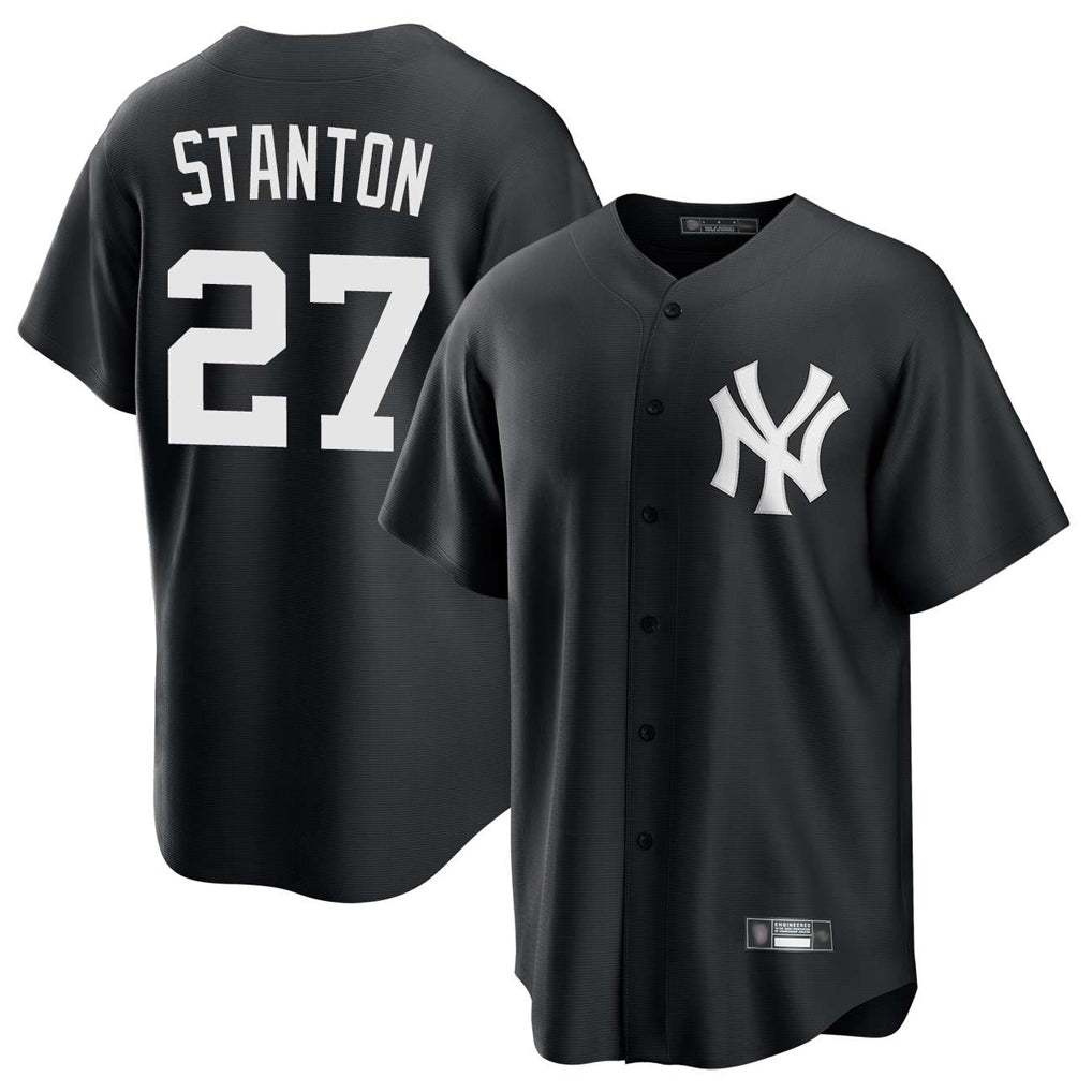 NY.Yankees #27 Giancarlo Stanton Player Black Game Ddoa Stitched Jerseys