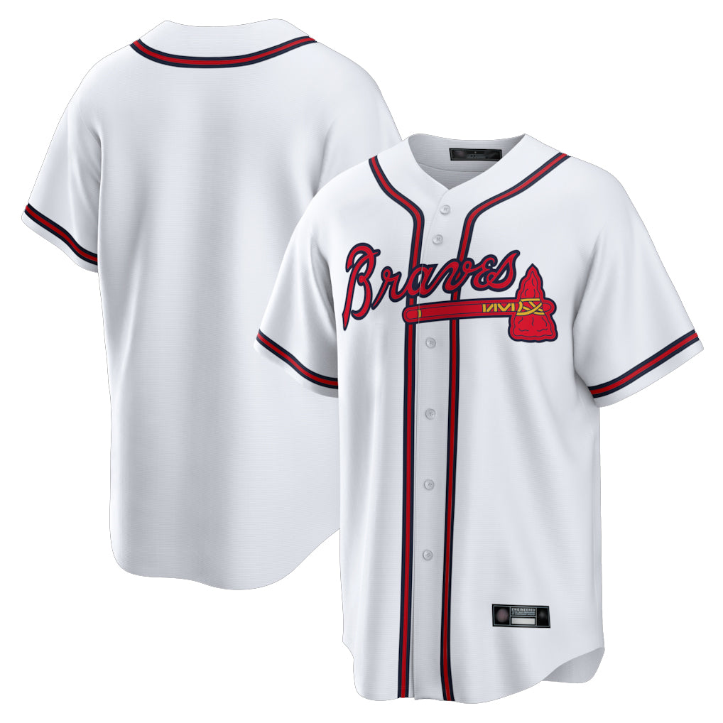 A.Braves ## Braves Blank Player White Home Game Ddoa Stitched Jerseys