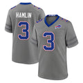 B.Bills #3 Damar Hamlin Player Gray Nickel City Home Game Ddoa Stitched Jerseys