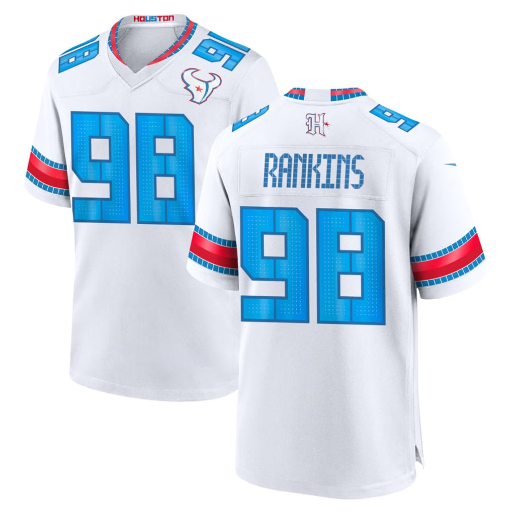 H.Texans #98 Sheldon Rankins Player Whtie 2026 Rivalries Vapor Home Game Ddoa Stitched jerseys
