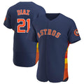 H.Astros #21 Yainer Diaz Player Navy Home Limited Elite Ddoa Stitched Jerseys