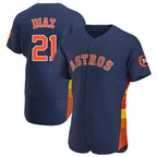H.Astros #21 Yainer Diaz Player Navy Home Limited Elite Ddoa Stitched Jerseys