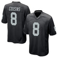 LV.Raiders #8 Kirk Cousins Player Black Home Game Ddoa Stitched Jerseys