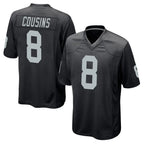LV.Raiders #8 Kirk Cousins Player Black Home Game Ddoa Stitched Jerseys
