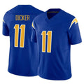 LA.Chargers #11 Cameron Dicker Player Royal Limited Vapor F.U.S.E. Home Game Ddoa Stitched Jerseys