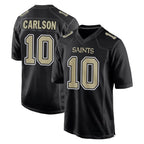 NO.Saints #10 Daniel Carlson Player Black Carbon Fashion Home Game Ddoa Stitched Jerseys