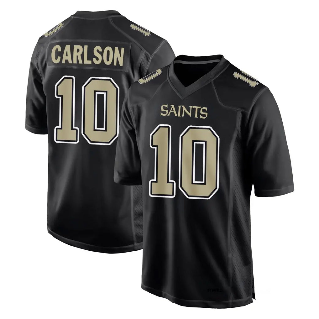 NO.Saints #10 Daniel Carlson Player Black Carbon Fashion Home Game Ddoa Stitched Jerseys