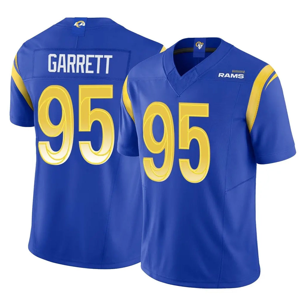LA.Rams #95 Myles Garrett Player Royal Limited Vapor F.U.S.E. Home Game Ddoa Stitched Jerseys