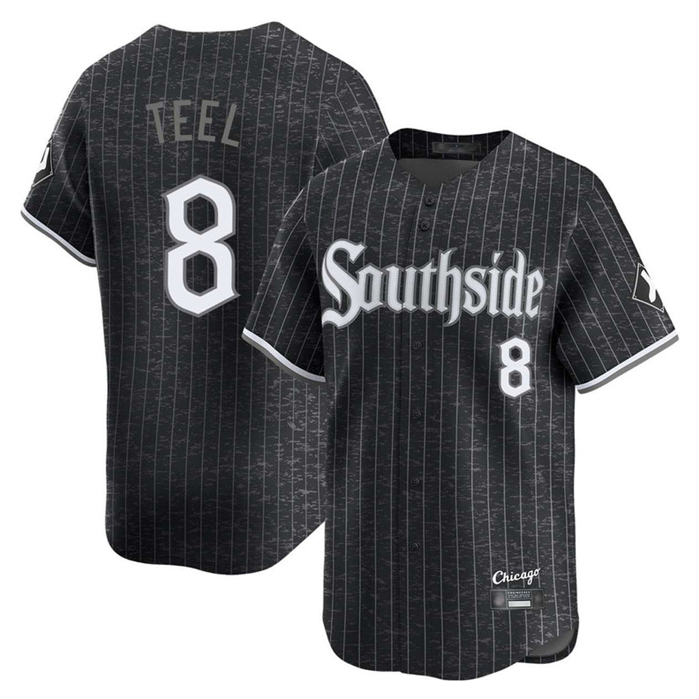 C.White Sox #8 Kyle Teel Player Black City Connect Limited Home Ddoa Stitched Jerseys