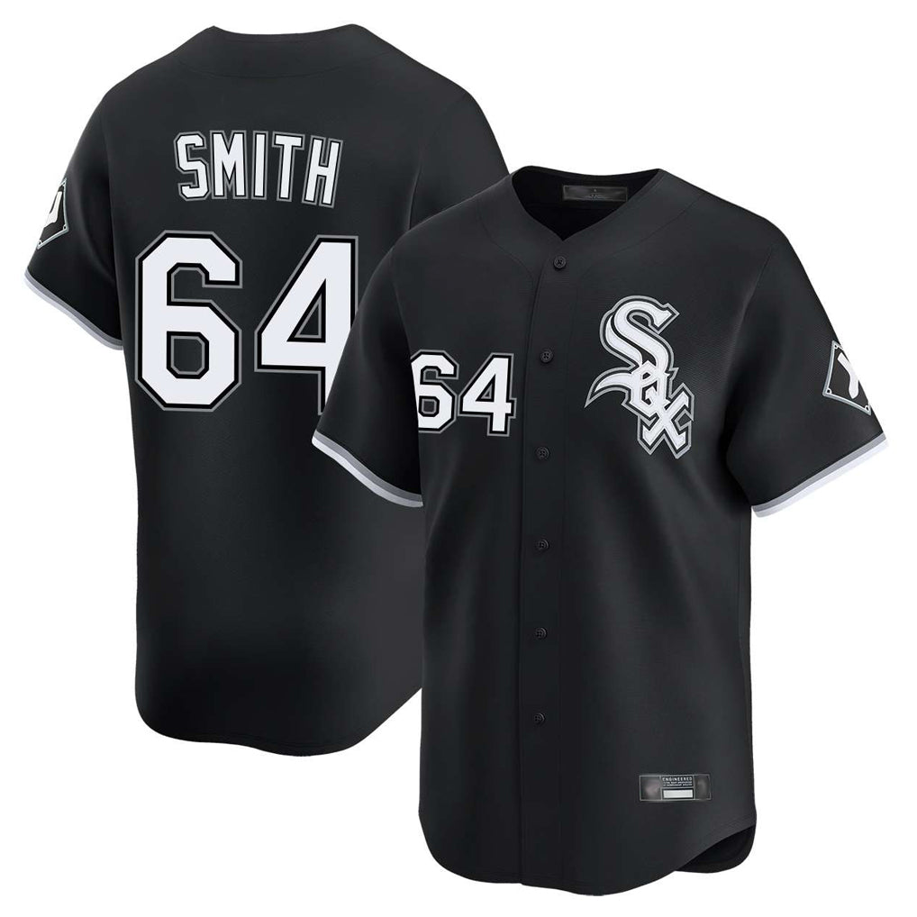 C.White Sox #64 Shane Smith Player Black Limited Home Ddoa Stitched Jerseys