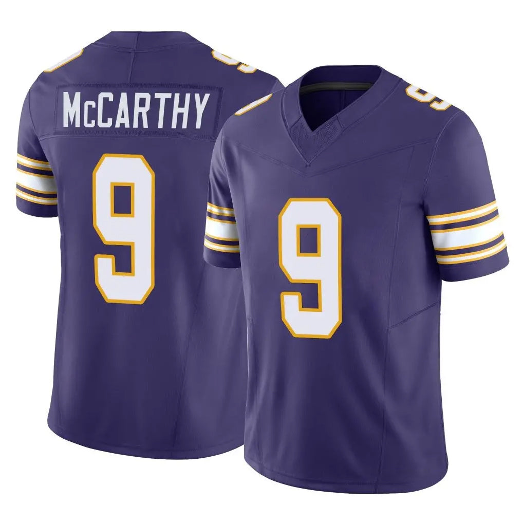 M.Vikings #9 J.J. McCarthy Player Purple Limited Classic Vapor F.U.S.E. Home Game Ddoa Stitched Jerseys