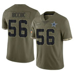 D.Cowboys #56 Cooper Beebe Player Olive Salute to Service Limited Game Ddoa Stitched Jerseys
