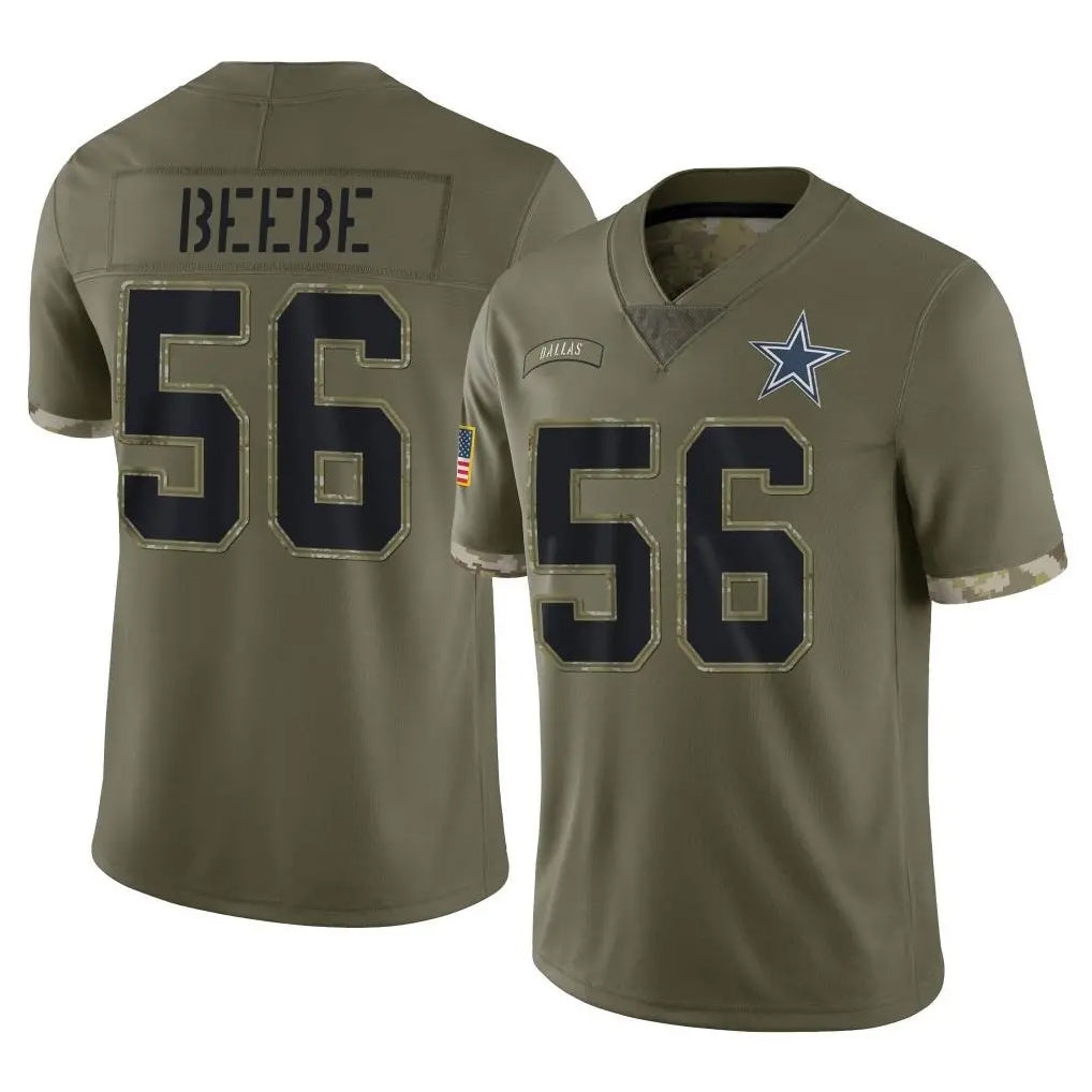 D.Cowboys #56 Cooper Beebe Player Olive Salute to Service Limited Game Ddoa Stitched Jerseys