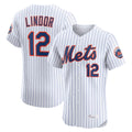 NY.Mets #12 Francisco Lindor Player White Home Limited Elite Ddoa Stitched Jerseys