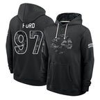 LA.Rams #97 Poona Ford Player 2026 Black Logo Pullover Hoodies Limited Game Ddoa Stitched Jerseys